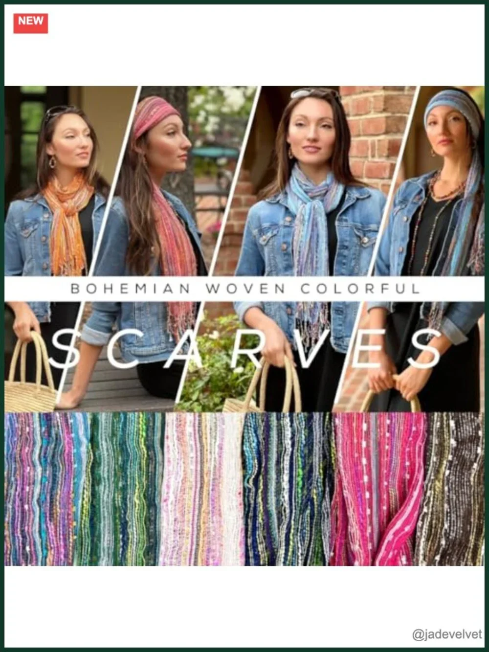 Lightweight Woven Fringe Scarf - Bohemian Rayon Blend